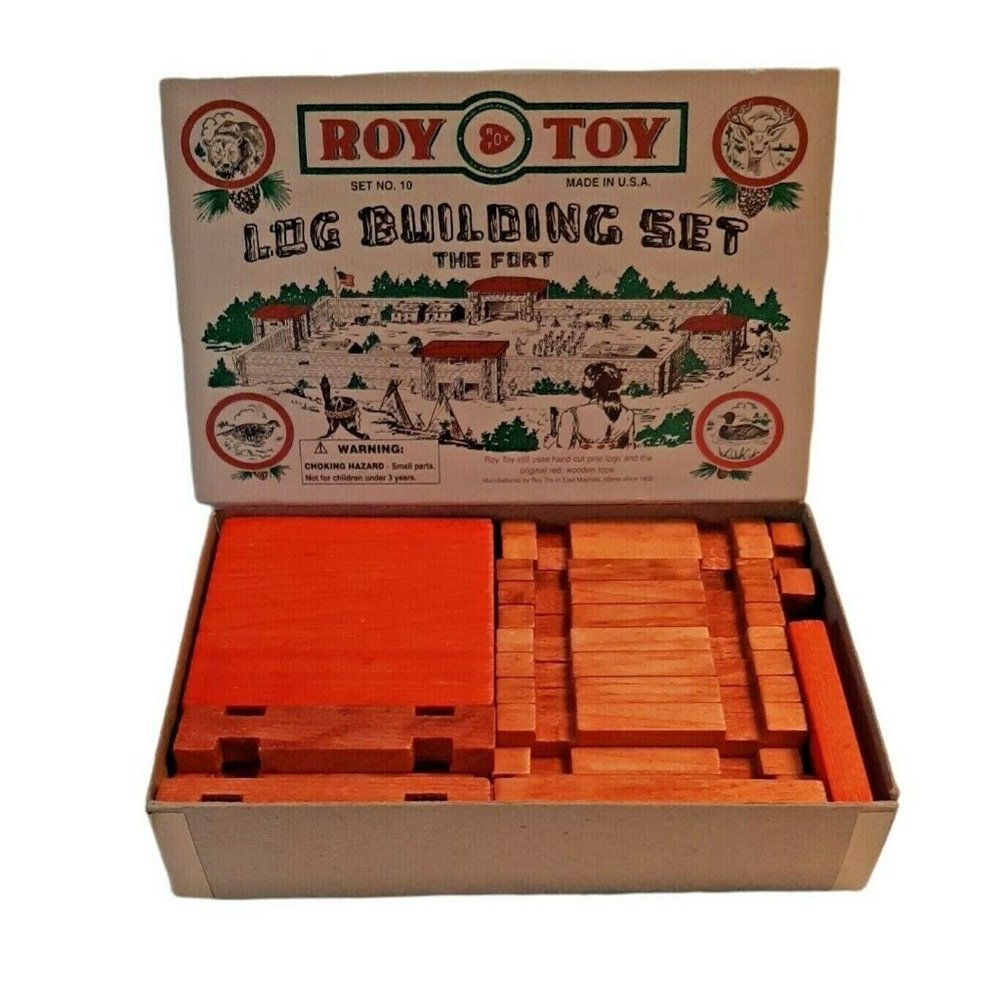 The Fort Roy Toy Log Cabin Building Set No. 10 Toy Project Craft New